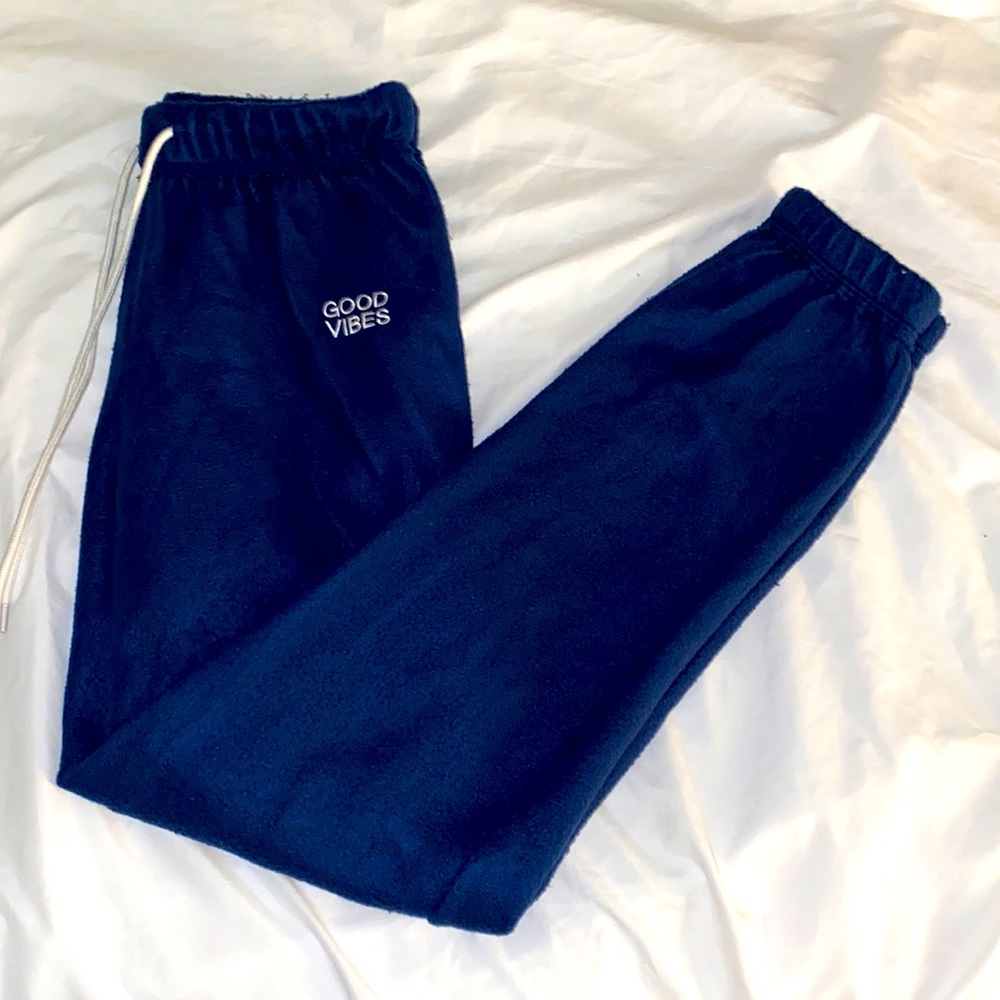Fluffy “Good Vibes” Sweatpants